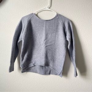 Grey Knitted Xs Sweater round Neck